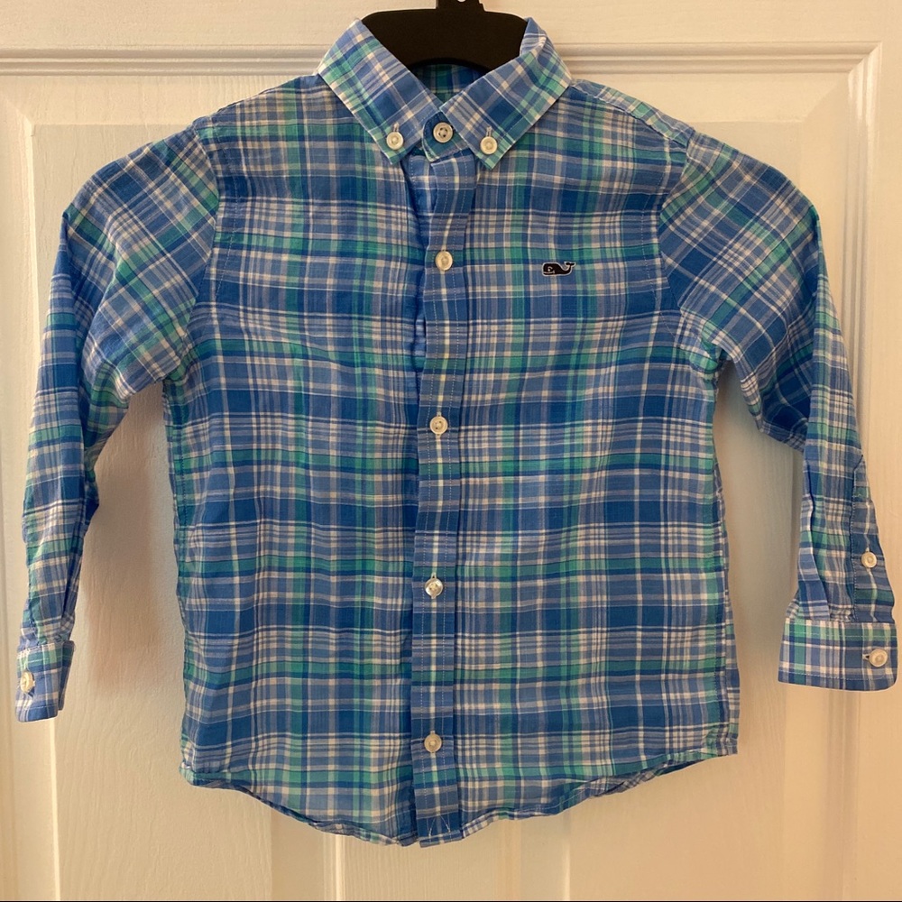 Vineyard Vines Blue Striped Button Up Shirt